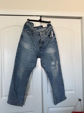 Old Navy Sky-Hi Straight Light Blue Denim Jeans